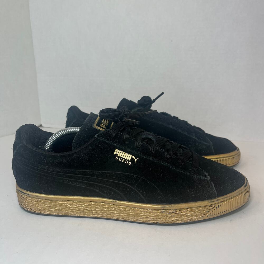 PUMA Kids Gum Sole Suede Platform Shoes Sneakers Black Size 6.5C